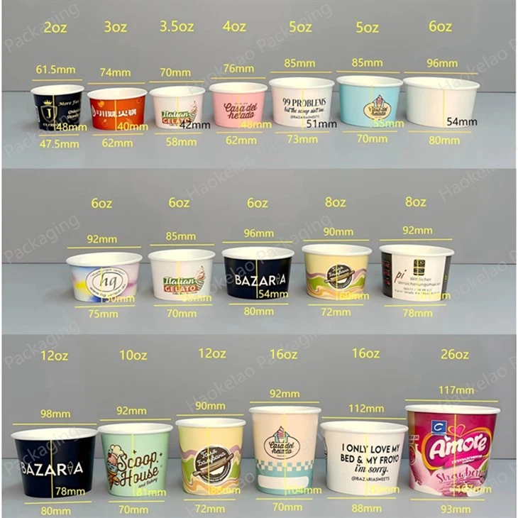 6oz Ice Cream Cup With PET Dome Lid For Street Shops 6oz Ice Cream Cup With PET Dome Lid For Street Shops