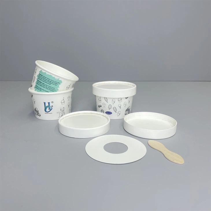 4oz ice cream paper cups with paper lids