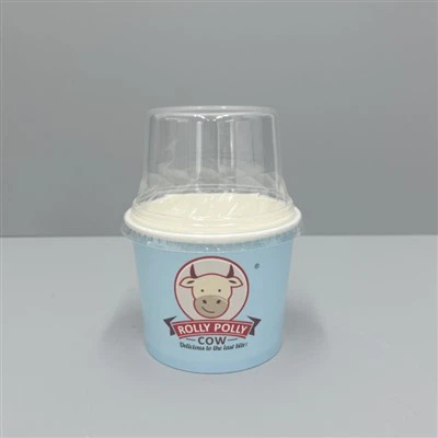 آئس کریم پارلرز کے لیے پلاسٹک کے ڈھکن کے ساتھ 12oz آئس کریم پیپر ٹب